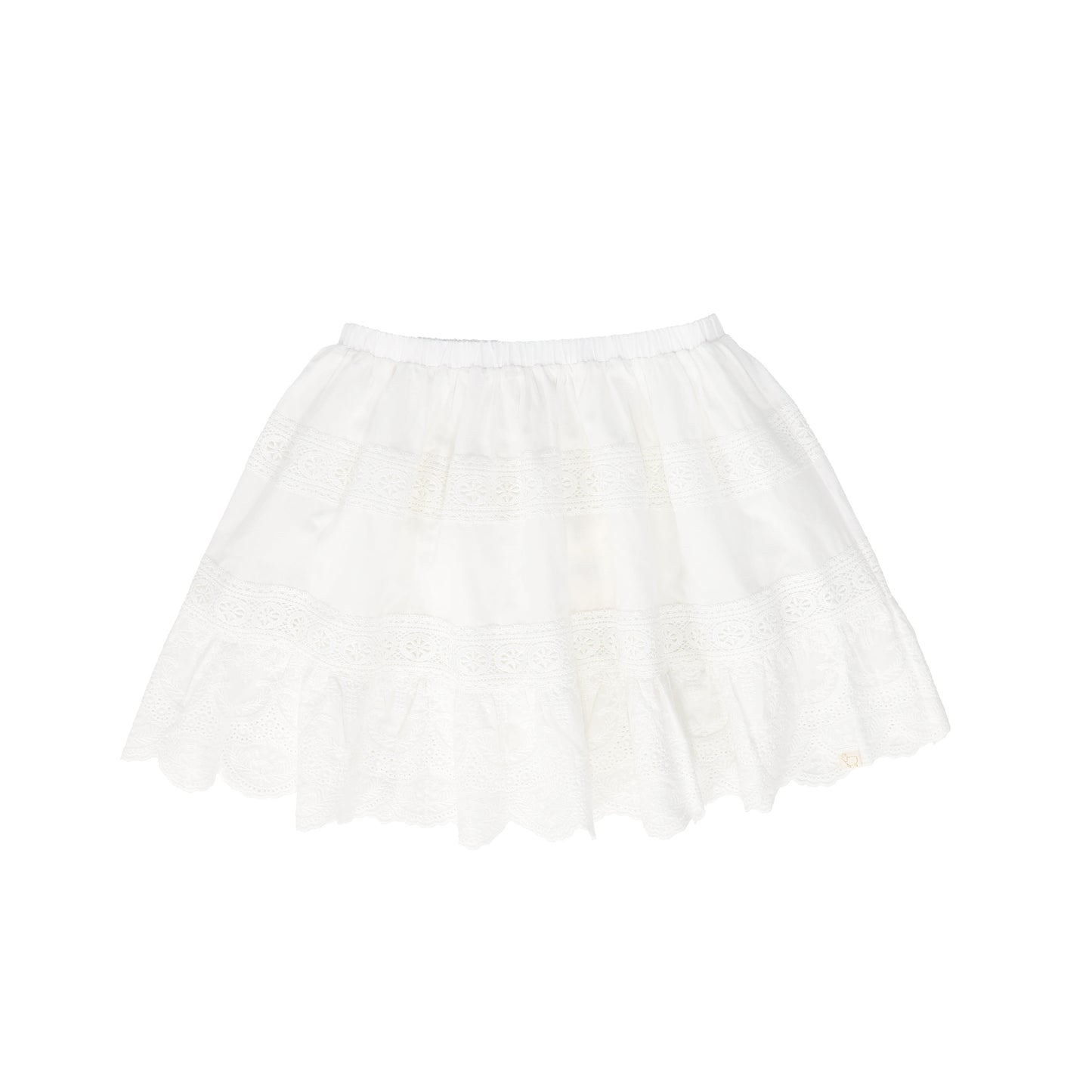 LRDM PETITS WHITE LACE LAYER SKIRT [FINAL SALE]