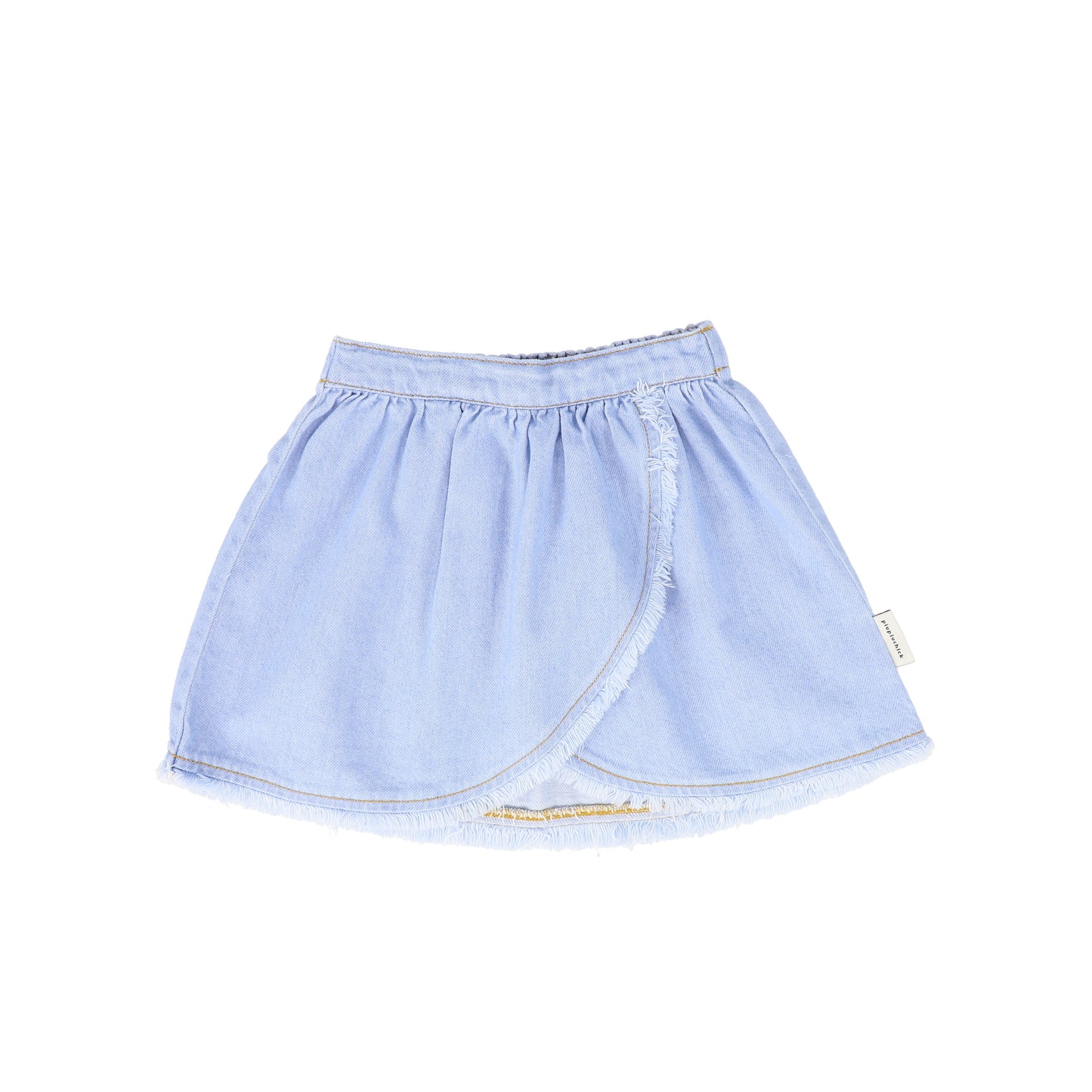 PIUPIUCHICK LIGHT BLUE DENIM WRAP SKIRT