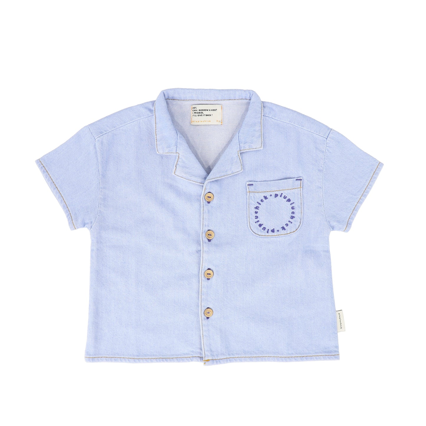 PIUPIUCHICK LIGHT BLUE DENIM BUTTON SHIRT