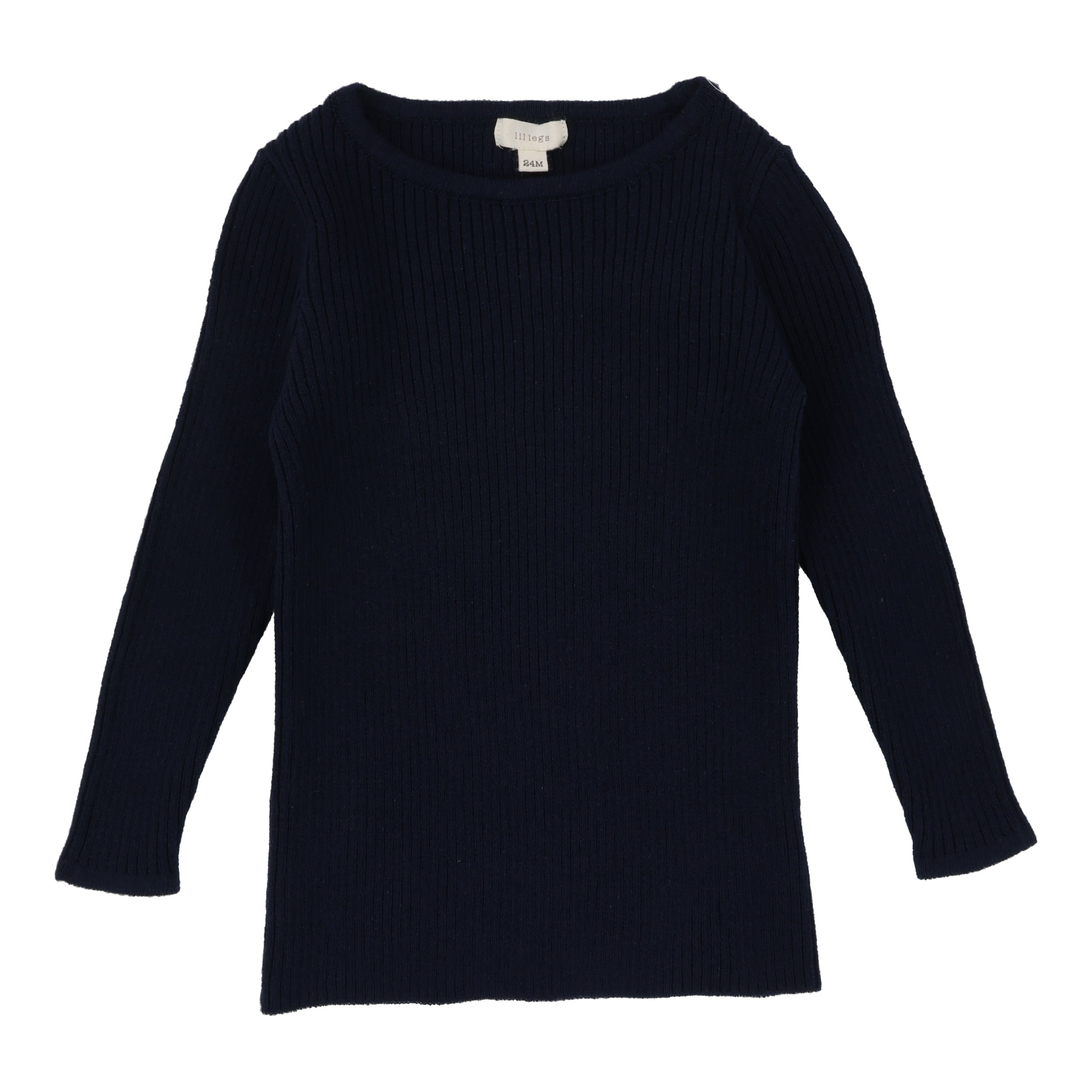 LIL LEGS NAVY KNIT CREW NECK SWEATER Luibelle