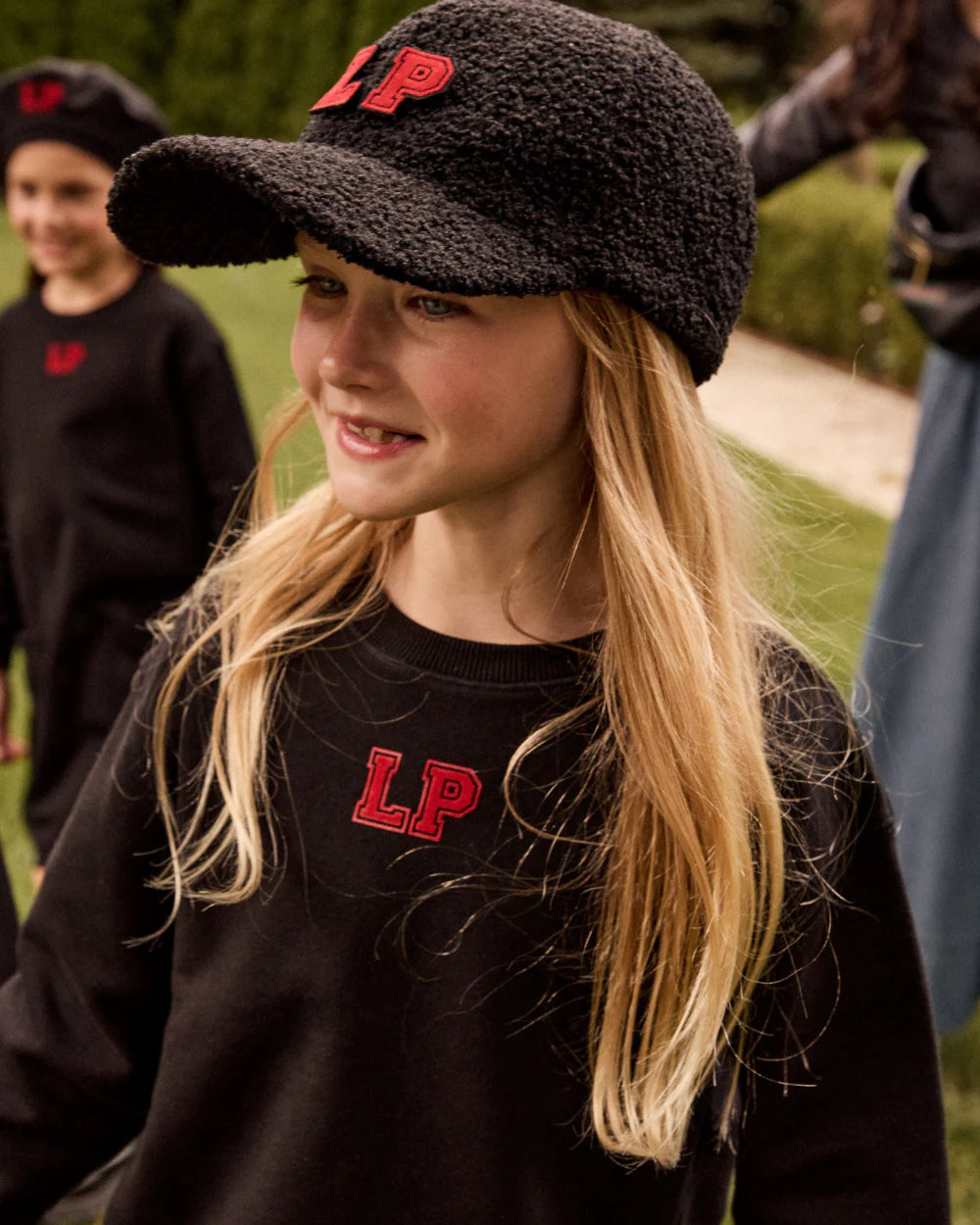 LITTLE PARNI BLACK LOGO SWEATSHIRT