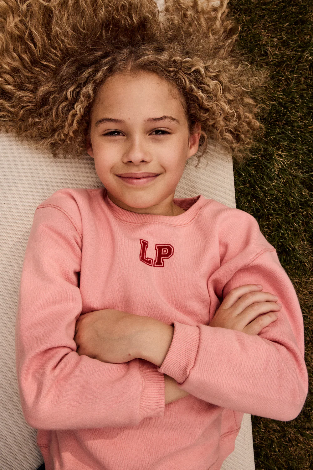 LITTLE PARNI PINK LOGO SWEATSHIRT