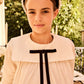 LITTLE PARNI PALE PINK BOW BLOUSE