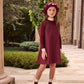 LITTLE PARNI BURGUNDY TAFFETA JUMPER
