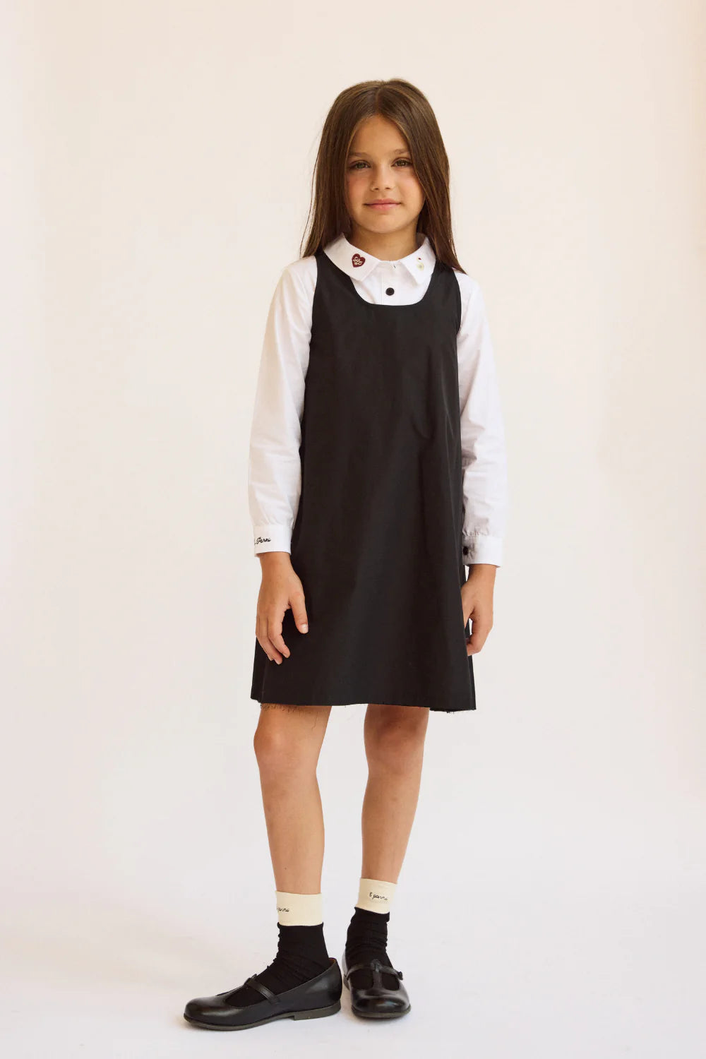 LITTLE PARNI BLACK TAFFETA JUMPER