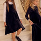 LITTLE PARNI BLACK VELOUR JUMPER