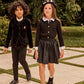 LITTLE PARNI BLACK TAFFETA SKIRT