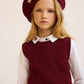LITTLE PARNI BURGUNDY KNIT VEST