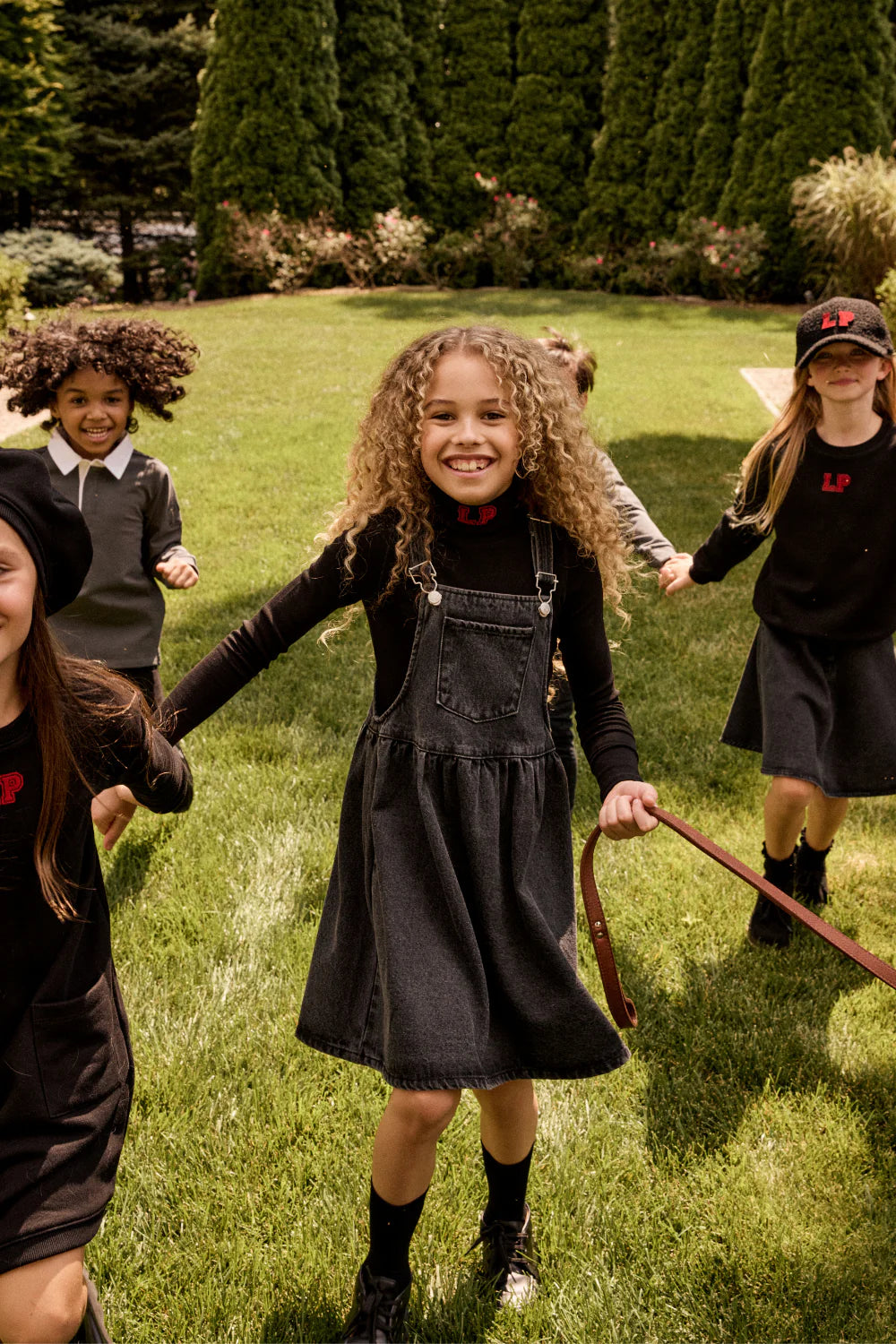 LITTLE PARNI BLACK DENIM POCKET JUMPER