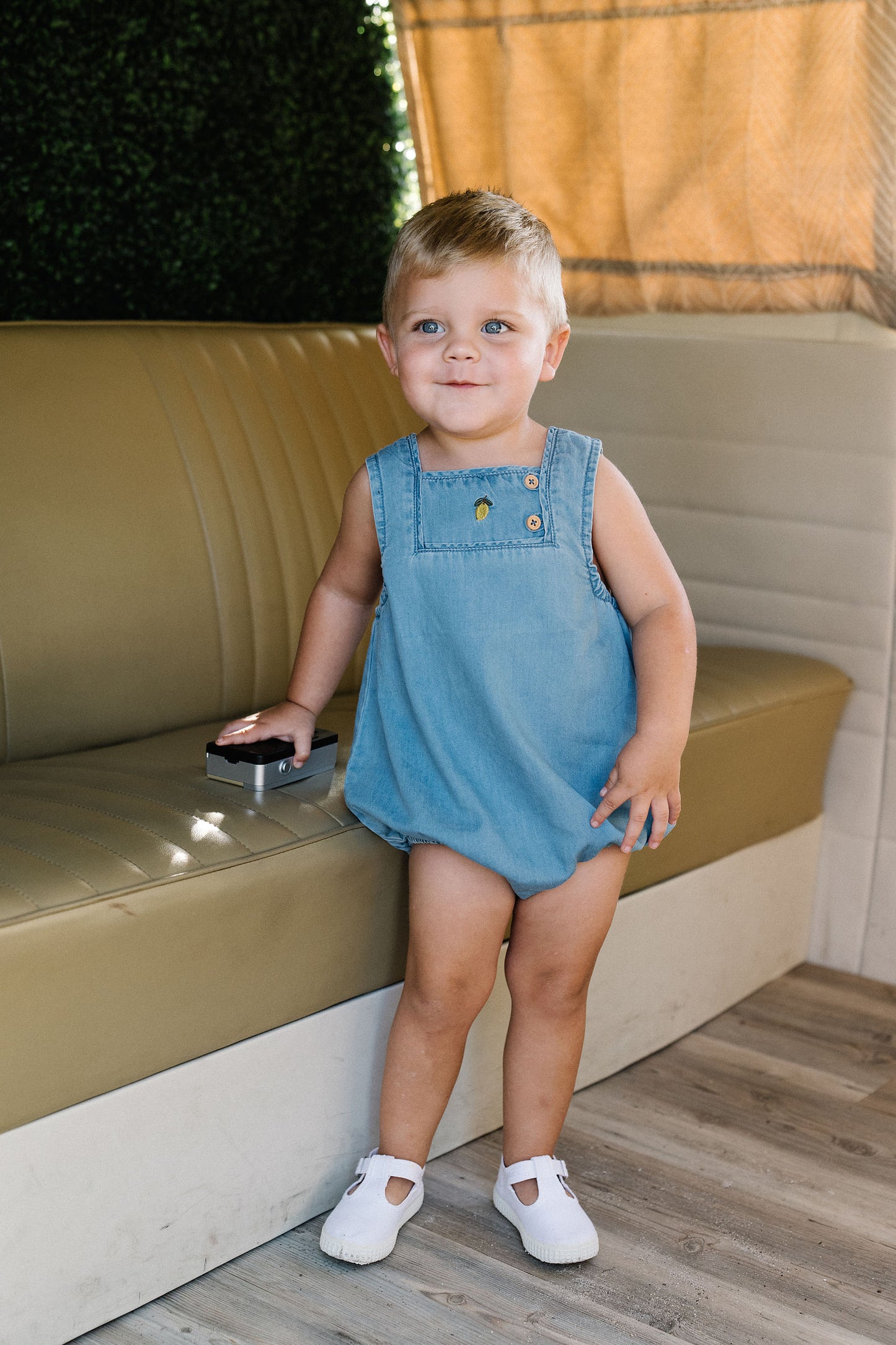 ANALOGIE BLUE TENCEL DENIM CAPSULE BOYS ROMPER