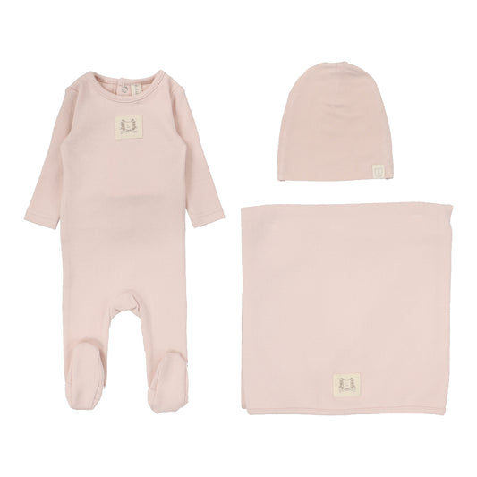 LILETTE SOFT PINK POINTELLE EMBLEM LAYETTE SET