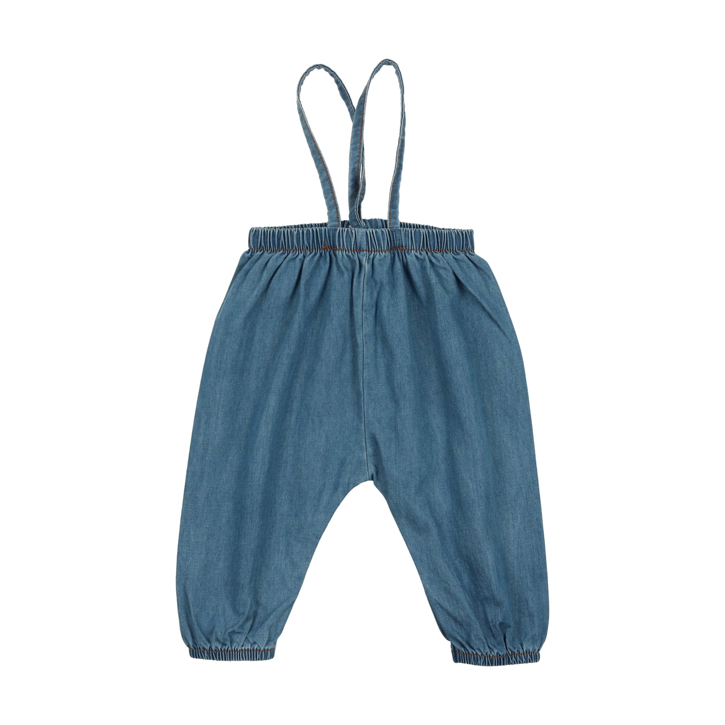 ANALOGIE BLUE DENIM SUSPENDER PANTS