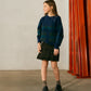 TANGERINE OLIVE GREEN CORDUROY PLEAT SKIRT