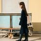 TANGERINE NAVY CHUNKY KNIT SKIRT