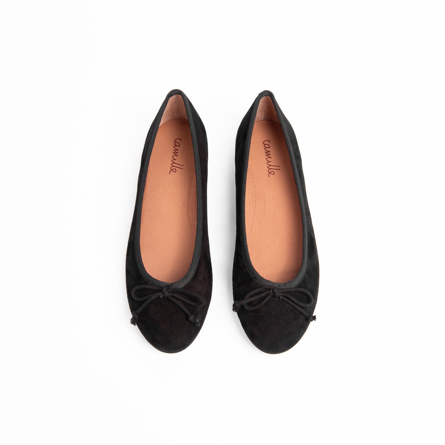 CAMILLE KIDS BLACK SUEDE BALLET FLAT