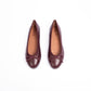CAMILLE KIDS BURGUNDY LEATHER BALLET FLAT