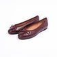CAMILLE KIDS BURGUNDY LEATHER BALLET FLAT