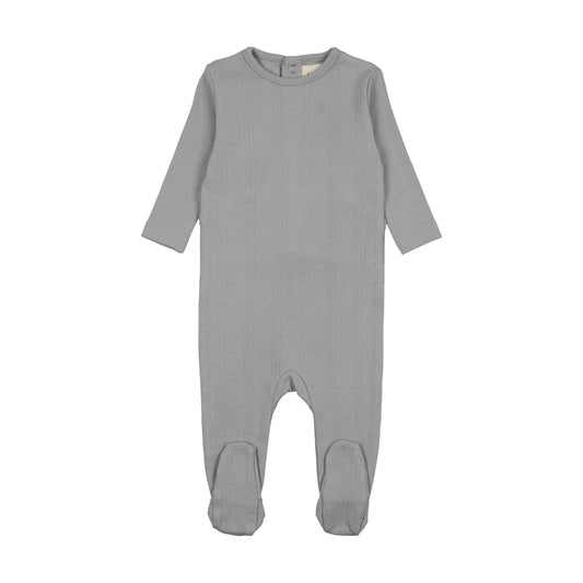 MEMA KNITS BLUE POINTELLE KNIT FOOTIE