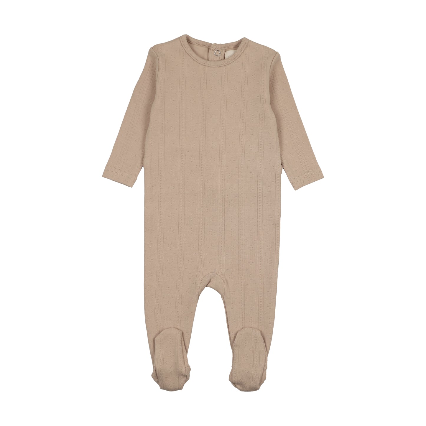 MEMA KNITS BEIGE POINTELLE KNIT FOOTIE