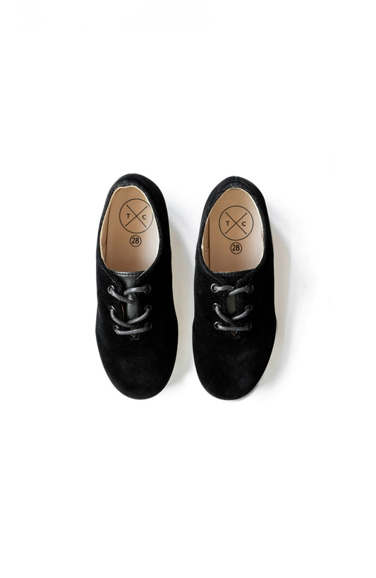 TANNERY & CO BLACK VELVET LACE SHOES