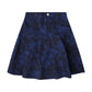 BOPOP NAVY FLORAL EMBROIDERED LOGO SKIRT