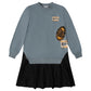 BOPOP BABY BLUE LICENSE PRINT DRESS