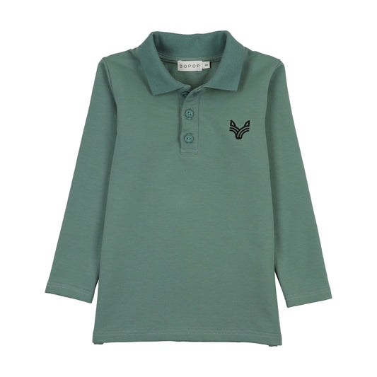 BOPOP BABY BLUE LICENSE PRINT POLO SHIRT