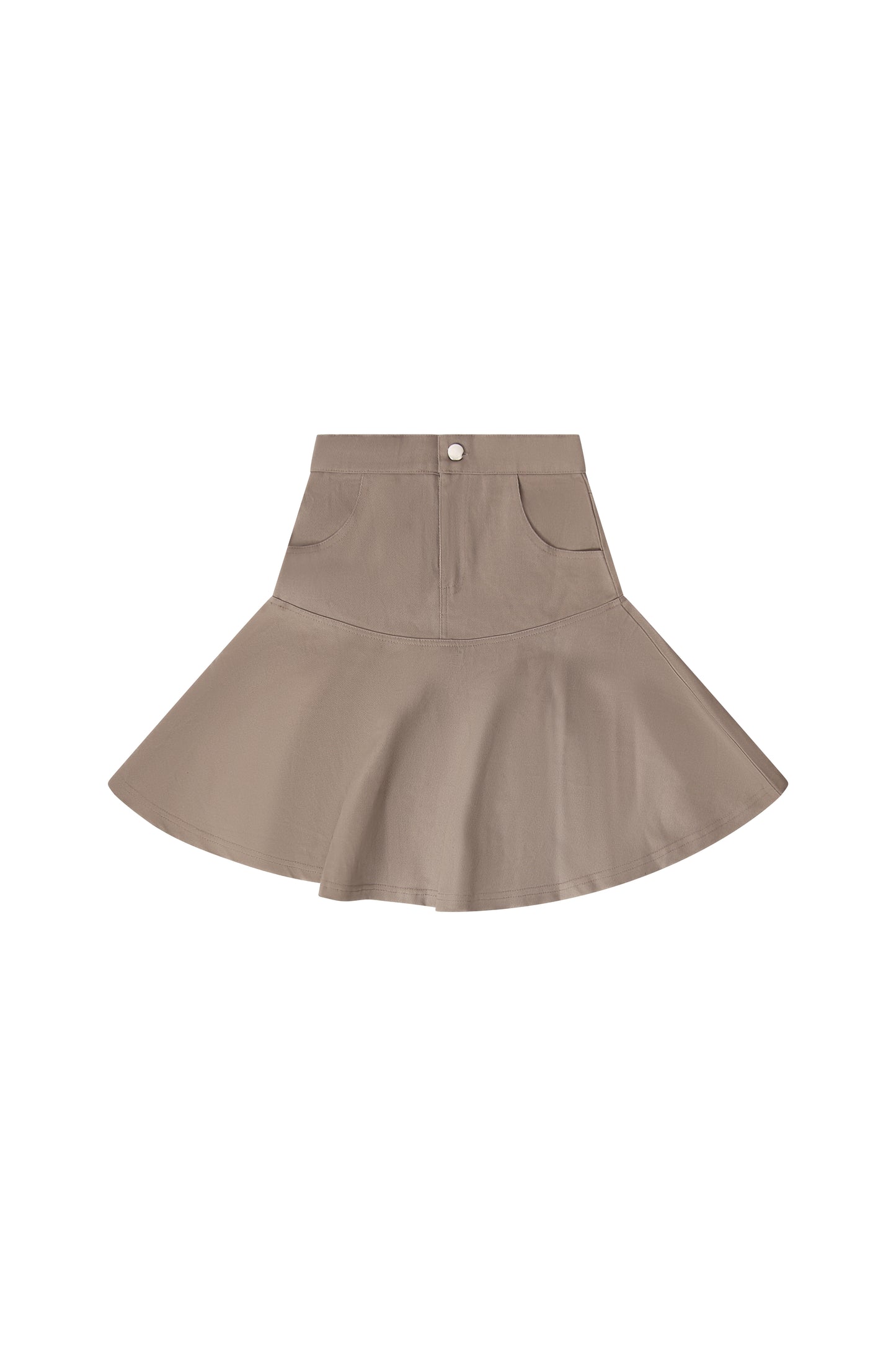 BOPOP TAUPE HERRINGBONE SKIRT