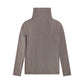 BOPOP TAUPE HERRINGBONE MOCK NECK