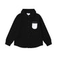 BOPOP BLACK/METALLIC POCKET BUTTON DOWN SHIRT