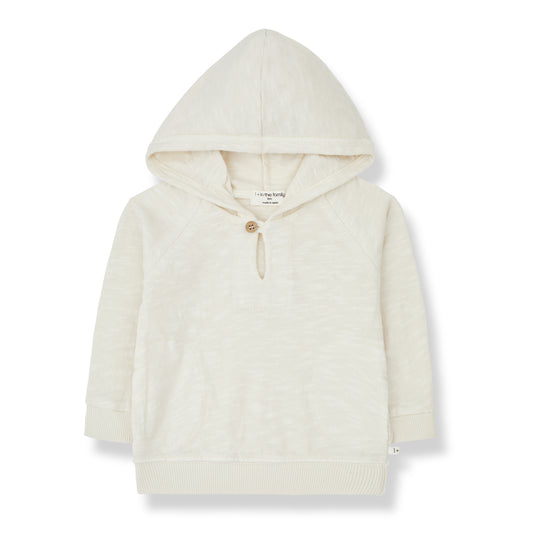 1 + IN THE FAMILY IVORY HOODED TEE