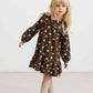 MARMAR COPENHAGEN BROWN FLORAL BIB OVERLAY DRESS