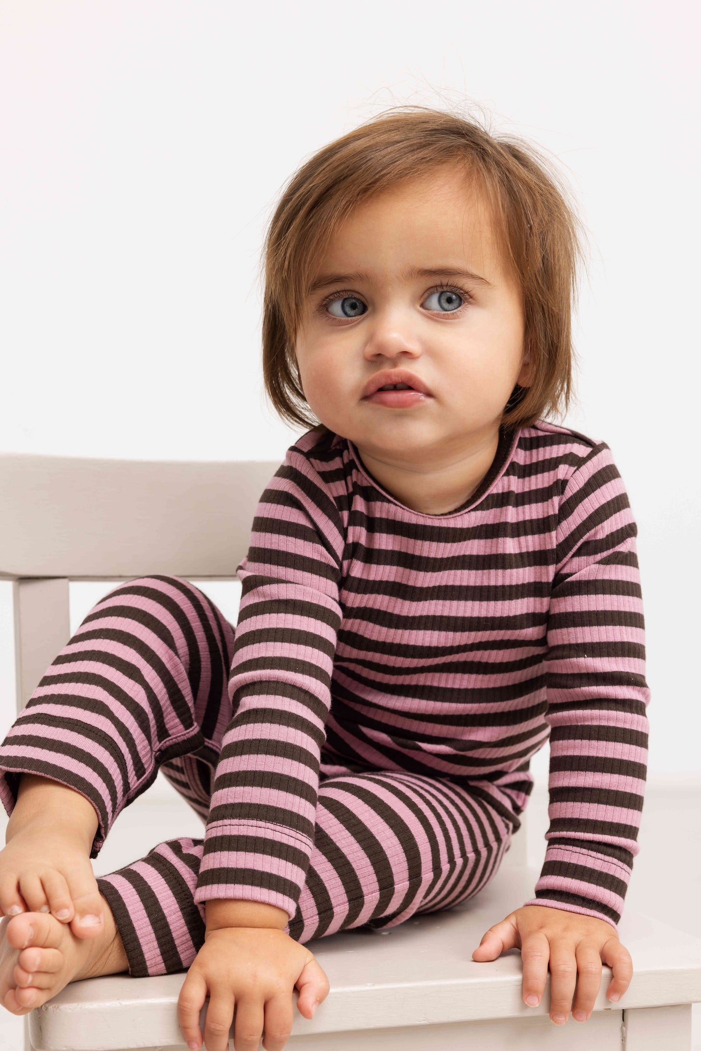 MARMAR COPENHAGEN BROWN/PINK STRIPE SET