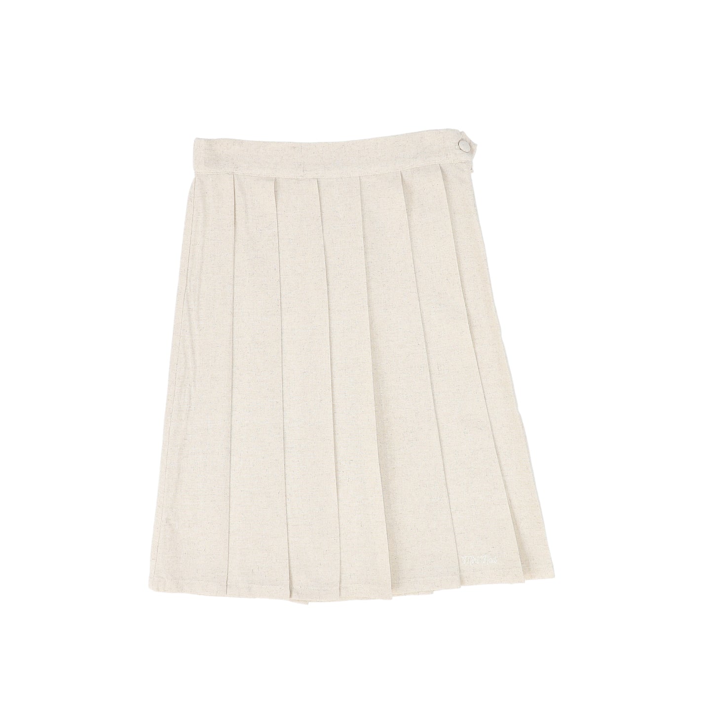 MINI NOD BEIGE LINEN PLEAT SKIRT