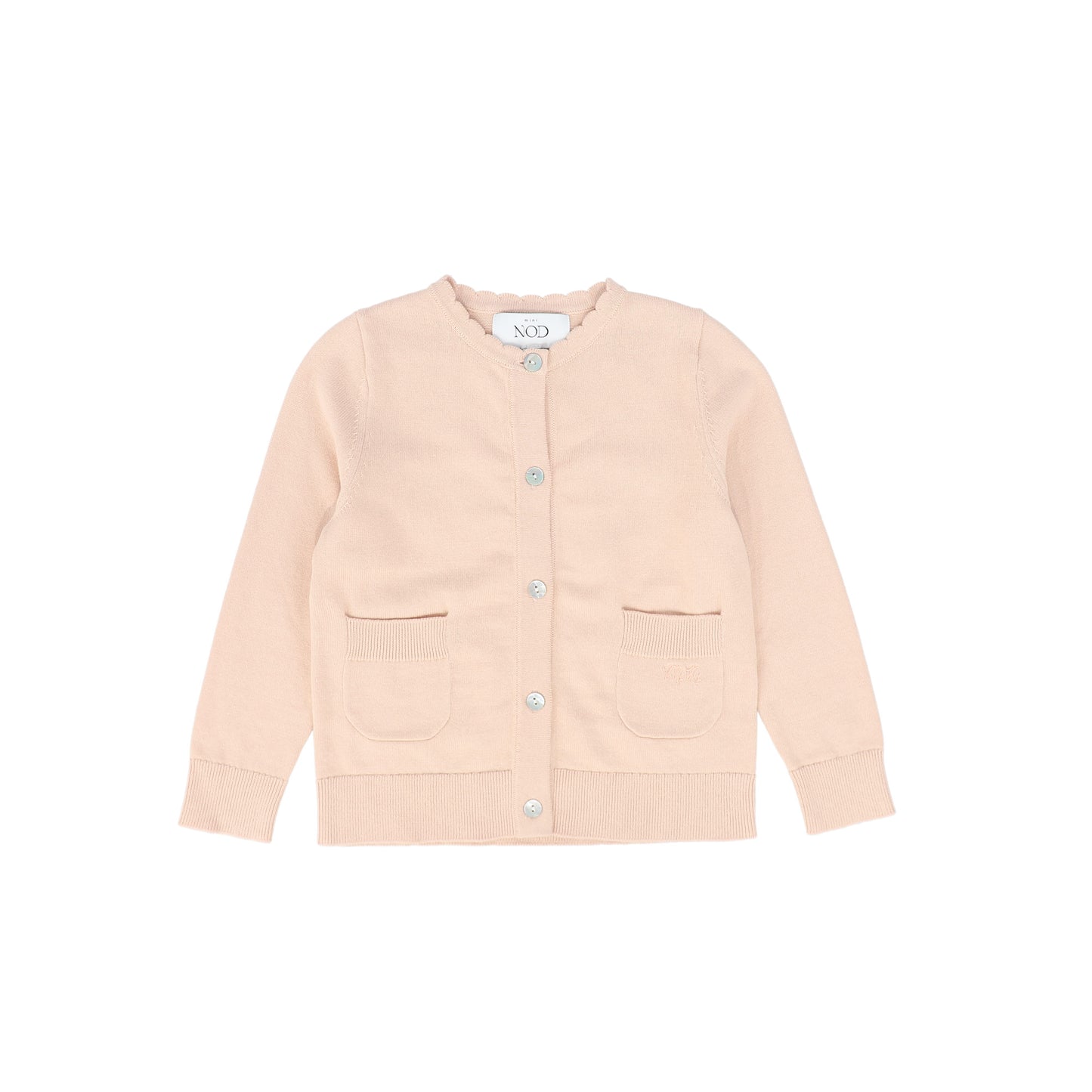 MINI NOD PINK SCALLOP COLLAR CARDIGAN [FINAL SALE]