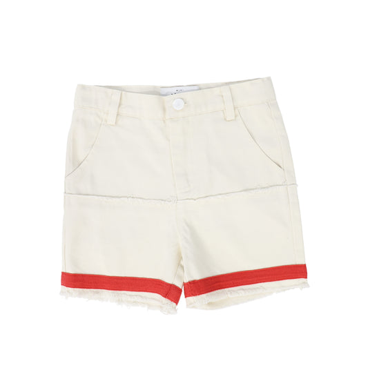 MINI NOD BIEGE DENIM TRIM SHORTS