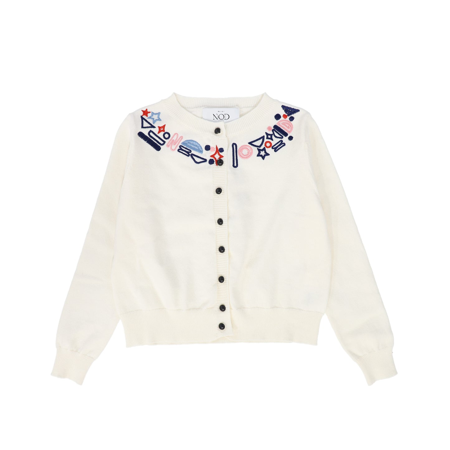 MINI NOD IVORY EMBOIDERED CARDIGAN