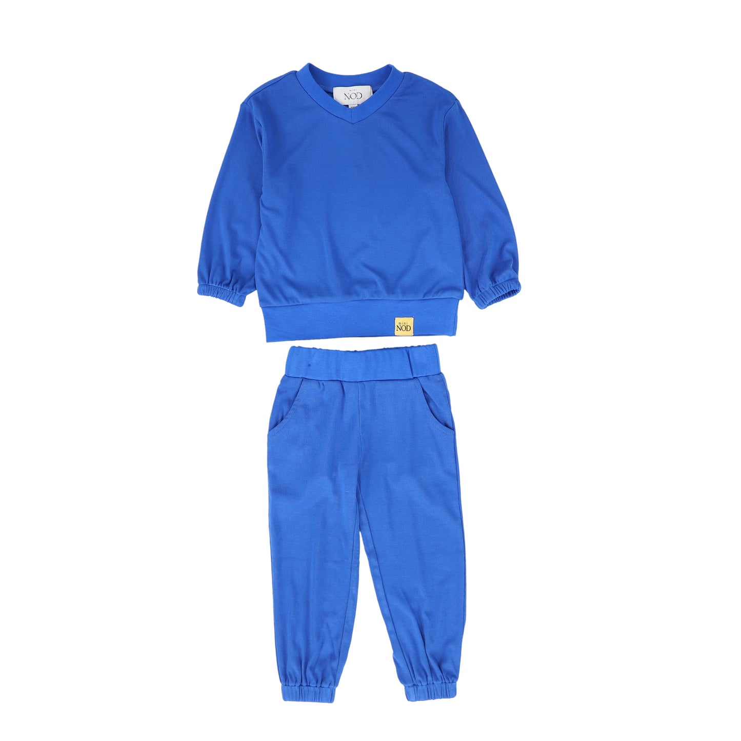 MINI NOD BLUE V-NECK PAJAMA SET