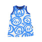 MINIKID ROYAL BLUE SMILE PRINT DRESS