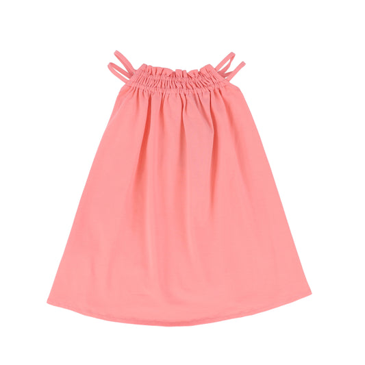 MINIKID CORAL GATHERED DRESS