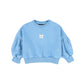 MINIKID BLUE PUFF SLEEVE SWEATSHIRT