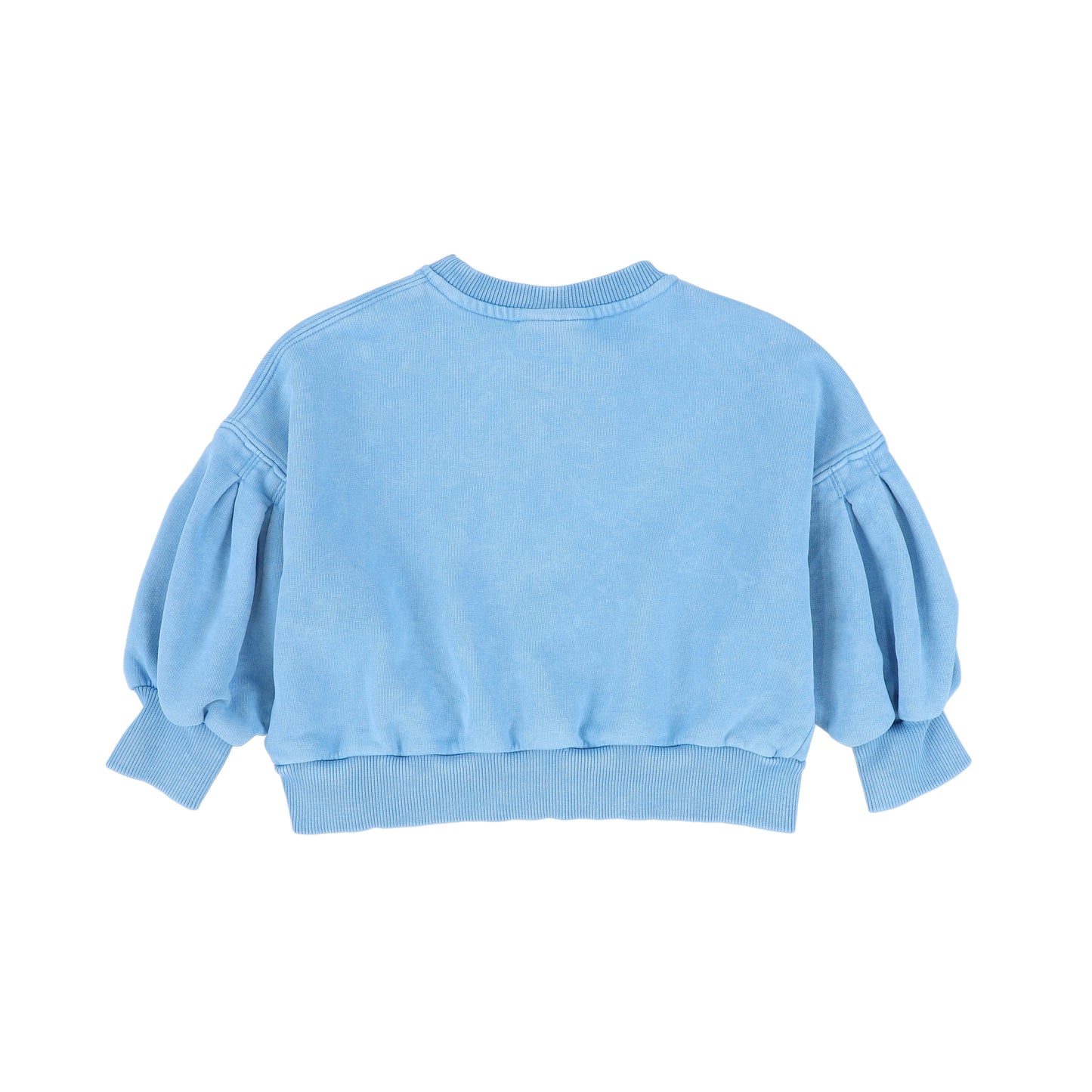 MINIKID BLUE PUFF SLEEVE SWEATSHIRT