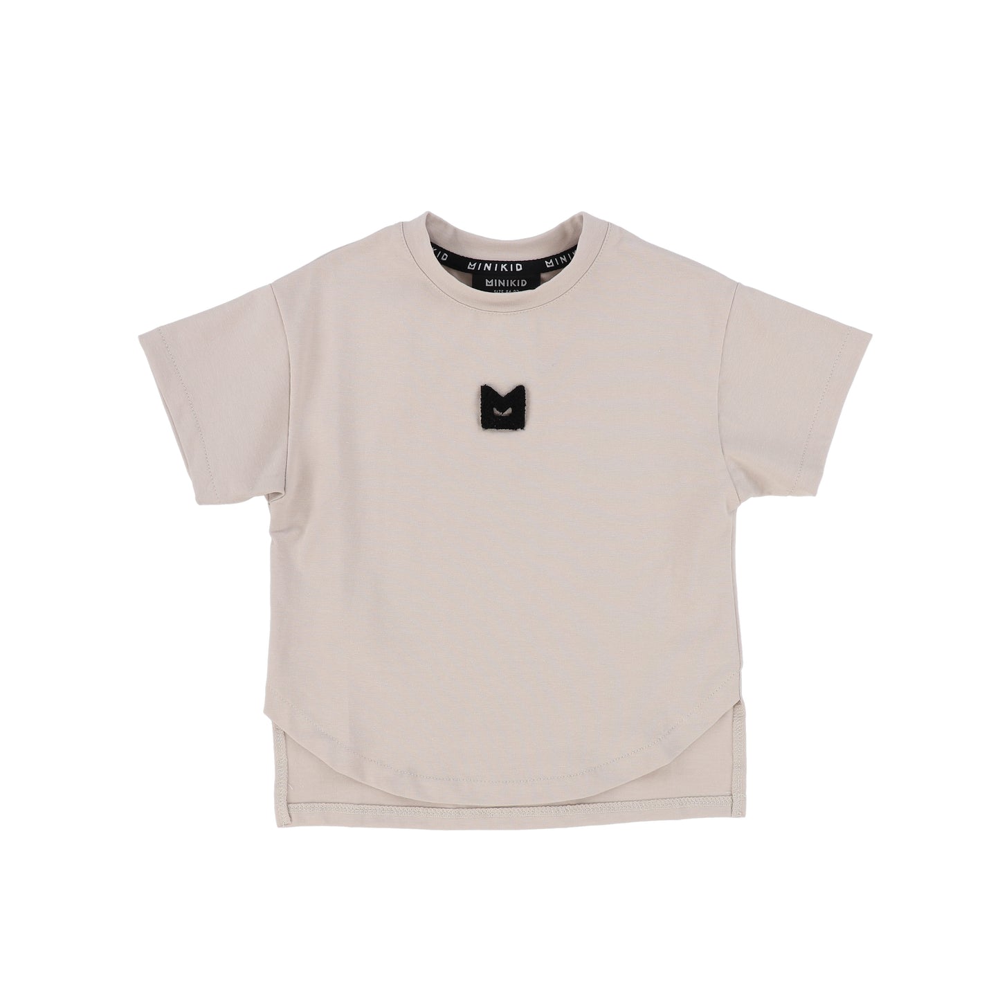 MINIKID BEIGE LOGO T-SHIRT