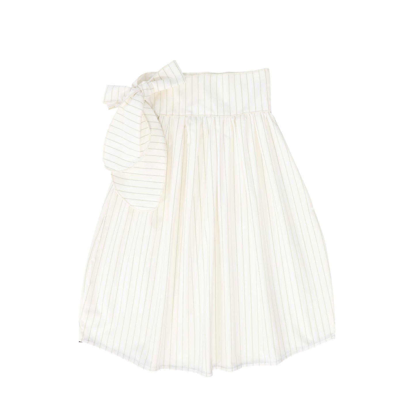 MINIMU WHITE STRIPE OVERSIZED BOW SKIRT