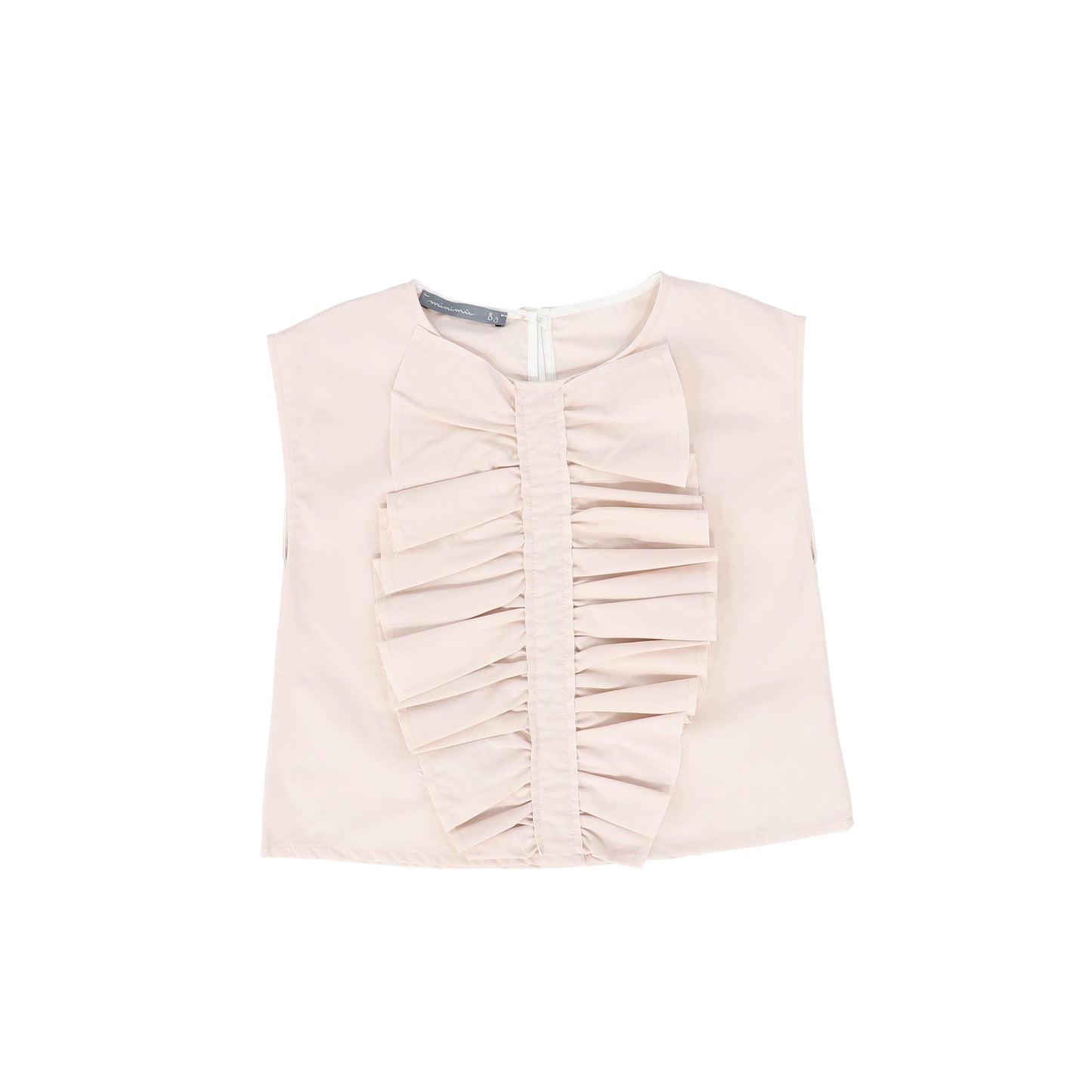 MINIMU PINK RUFFLE TRIM BLOUSE