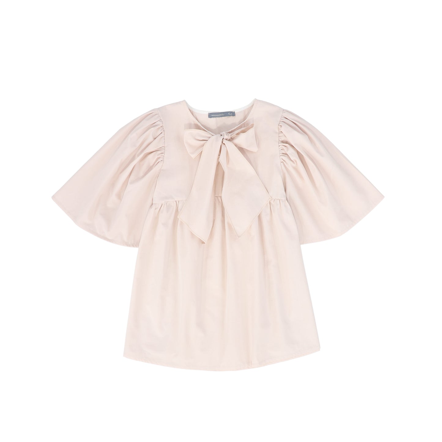 MINIMU PINK WAISTED BOW DRESS