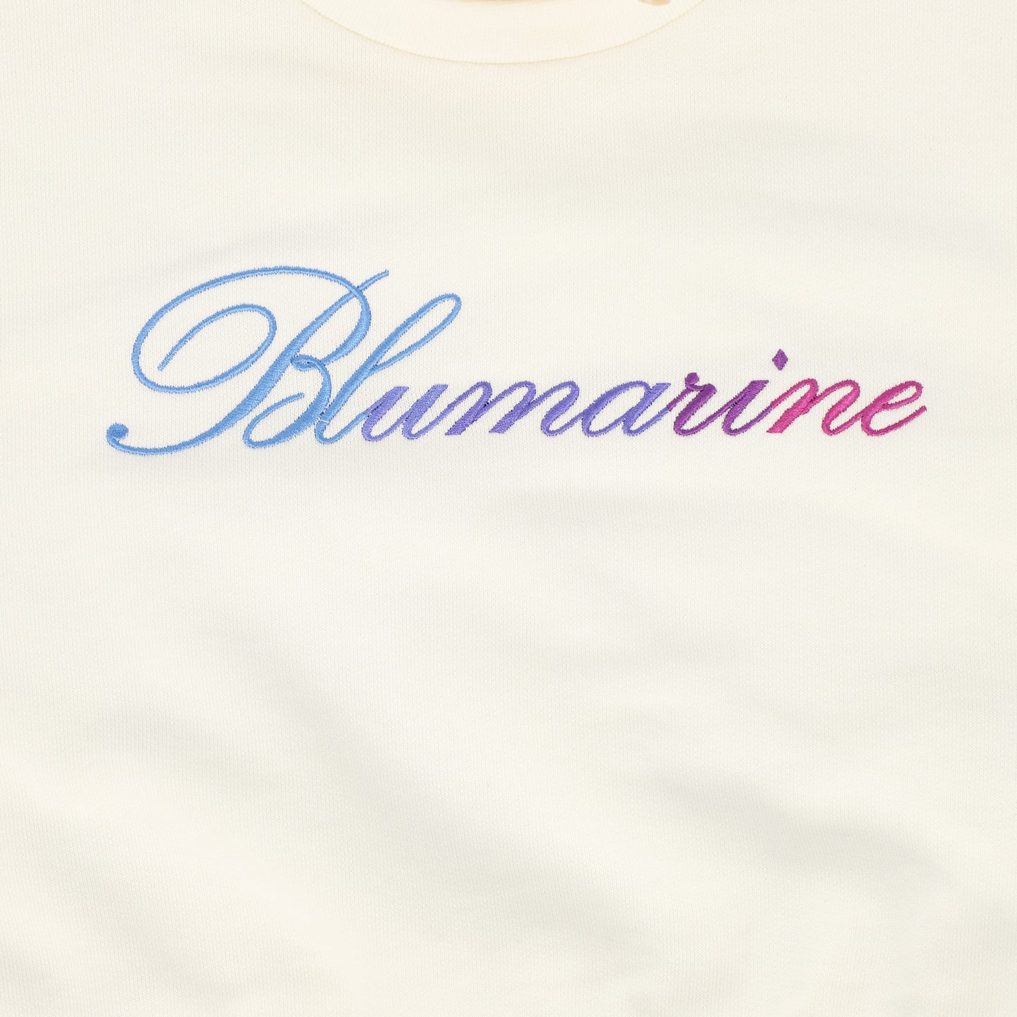 MISS BLUMARINE IVORY/LIGHT BLUE LOGO SWEATSHIRT