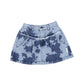 PIUPIUCHICK BLUE DENIM TIE DYE MINI SKIRT