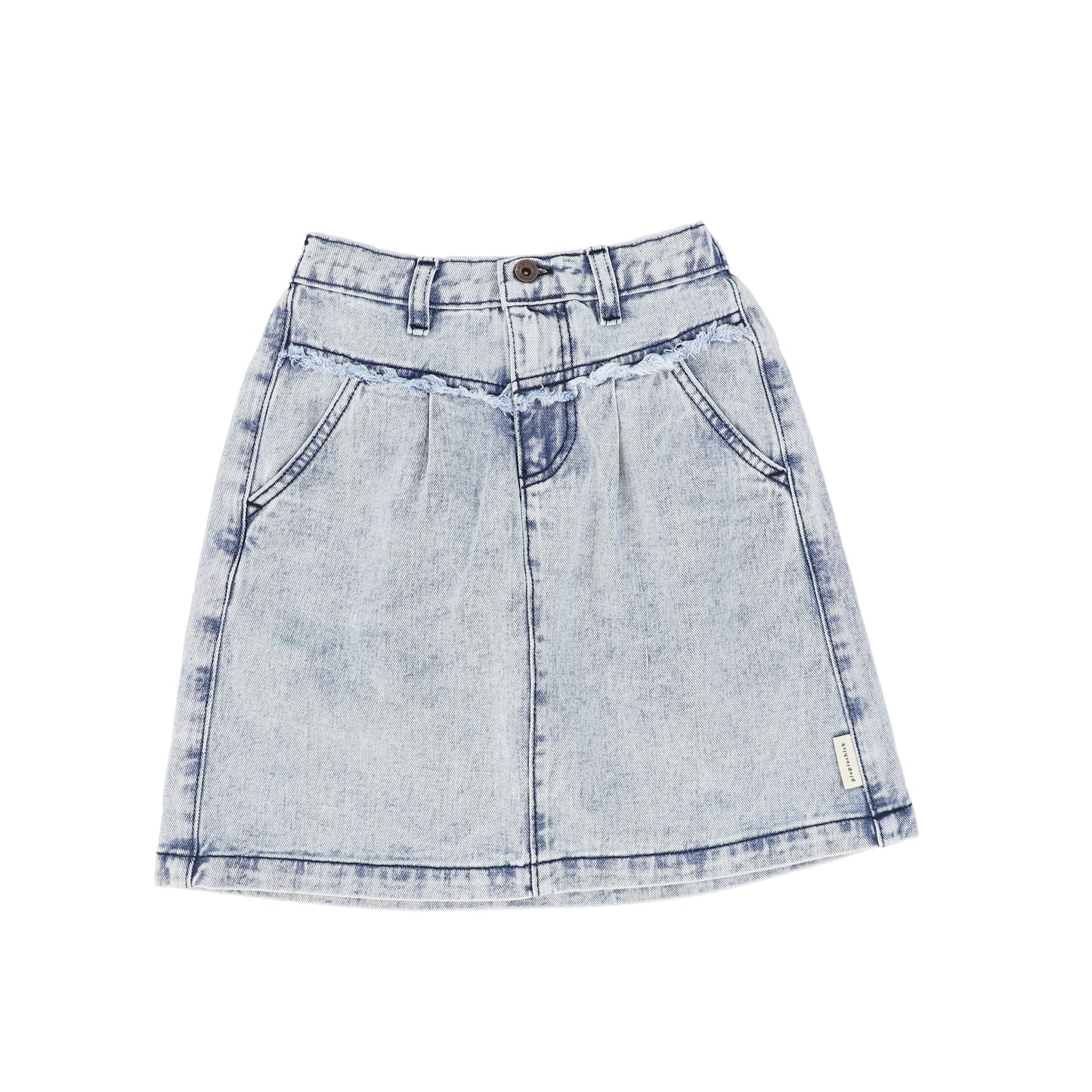 PIUPIUCHICK LIGHT BLUE DENIM WASH SKIRT