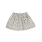 PIUPIUCHICK GREY DENIM TINY FLORAL POCKET SKIRT